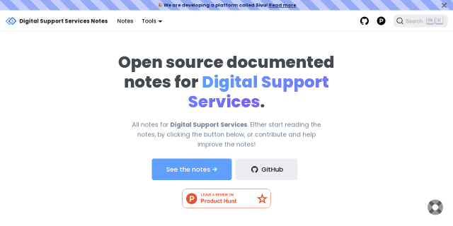 Digital Support Services Notes